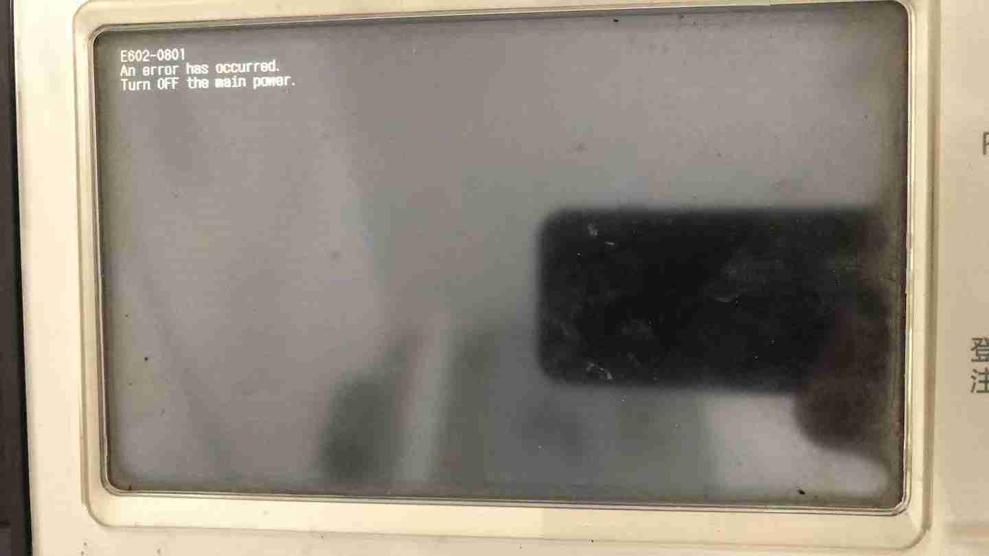 佳能打印机开机提示E602-0801错误 打印机无法进入系统 刷固件解决问题